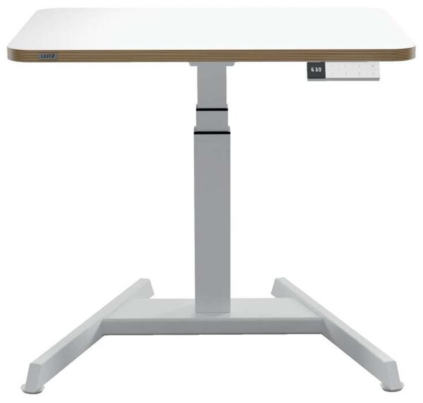 Výškově stavitelný stůl Leitz Ergo, 80 cm - elektrický, bílý