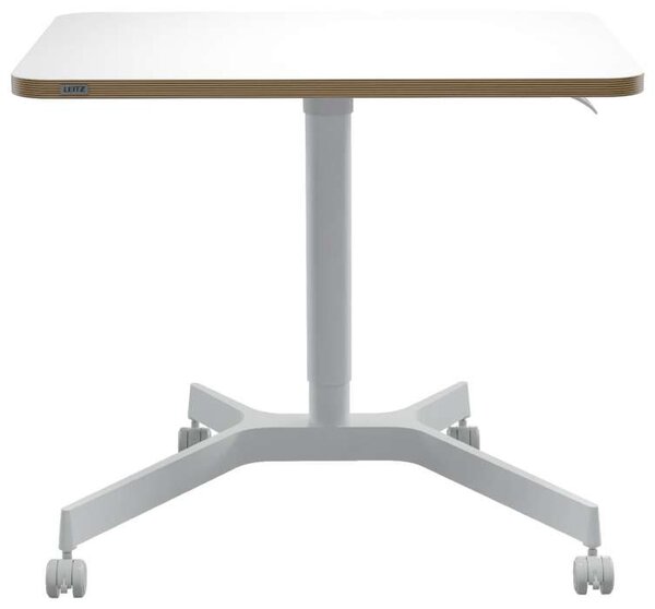 Výškově stavitelný stůl Leitz Ergo, 80 cm - pneumatický, bílý