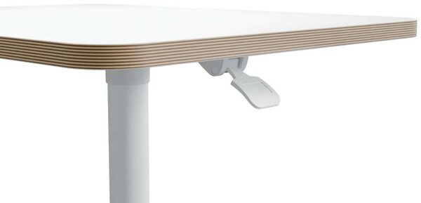 Výškově stavitelný stůl Leitz Ergo, 80 cm - pneumatický, bílý