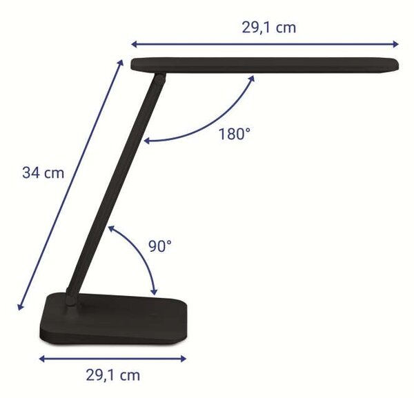 Stolní LED lampa MAULsally - dobíjecí, stmívatelná, černá