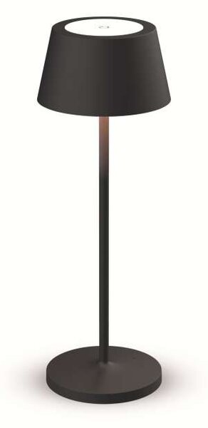 Stolní lampa MAULnina - dobíjecí, stmívatelná, antracitová