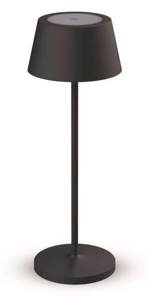 Stolní lampa MAULnina - dobíjecí, stmívatelná, antracitová
