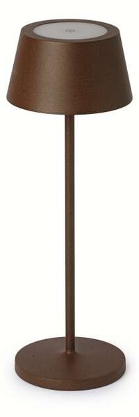 Stolní lampa MAULnina - dobíjecí, stmívatelná, hnědá