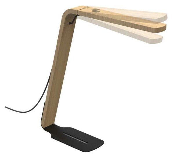 Stolní LED lampa Ledaika - stmívatelná, světle hnědá/černá