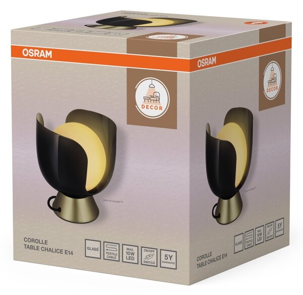Retro stolní lampička Chalice Černá