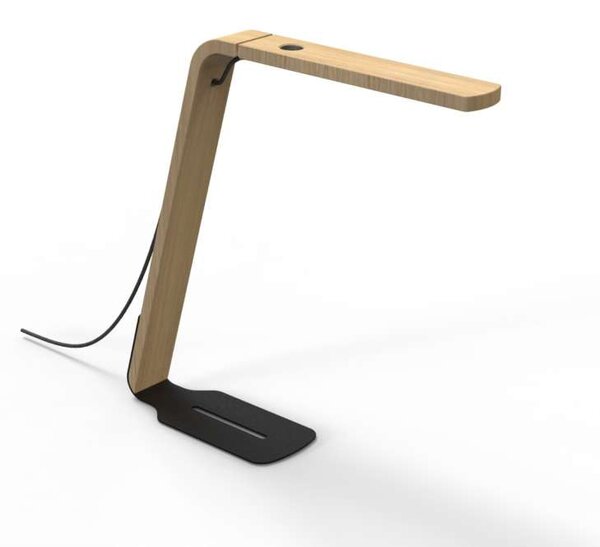 Stolní LED lampa Ledaika - stmívatelná, světle hnědá/černá