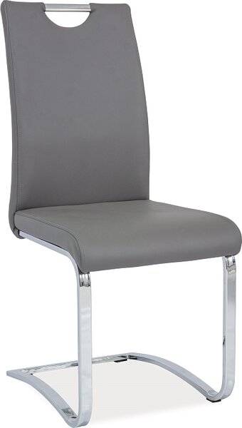 Nábytkáři ORFA H-790 - jídelní židle eco kůže Šedá/ nohy chrom (H790S) kolekce "S" (K150-Z)