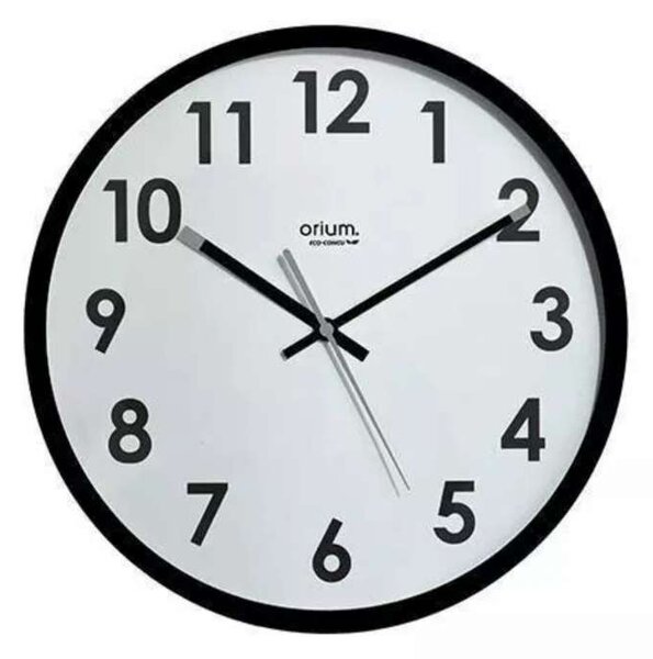 Nástěnné hodiny Eco Naturalis - průměr 30 cm, černé/bílé