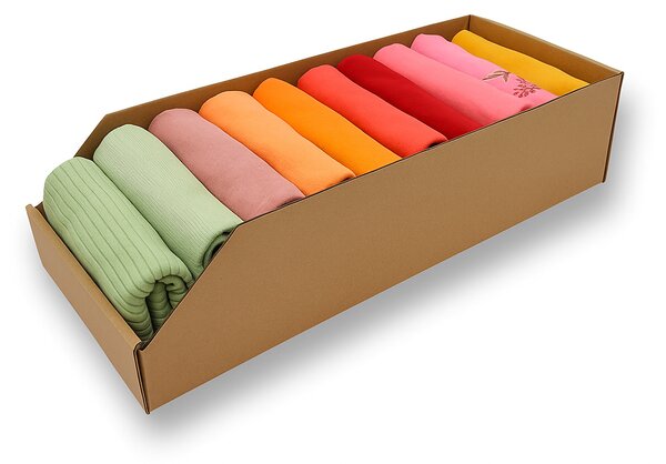 KARTON PAK Úložné boxy na oblečení, organizéry do skříně BÍLÝ KARTON 20 x 54 cm