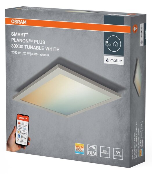 Chytrý LED panel MATTER Planon Plus 300x300mm Laditelná Bílá