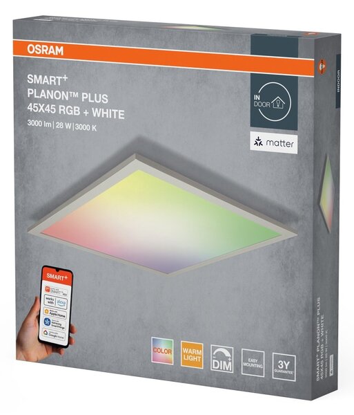Chytrý LED panel MATTER Planon Plus 450x450mm Vícebarevný RGBW
