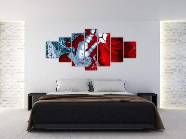 Obraz abstraktních skvrn (210x100 cm)