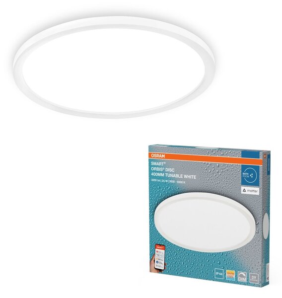 Chytré Stropní svítidlo Orbis Disc IP44 400mm Laditelná Bílá