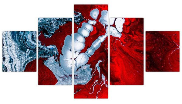 Obraz abstraktních skvrn (125x70 cm)