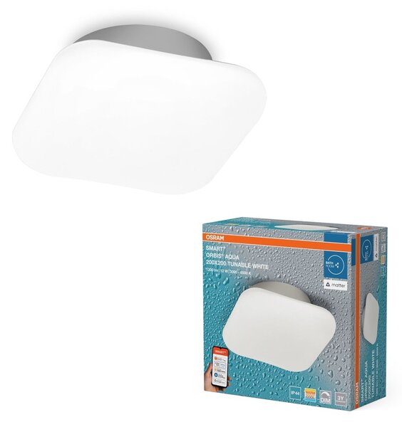 Chytré koupelnové svítidlo Orbis Wall Aqua 200x200mm IP44 Laditelná Bílá