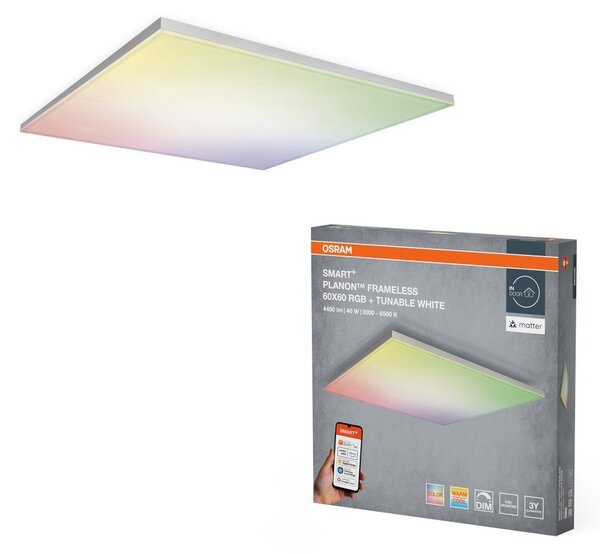 Chytrý LED panel Bezrámový 600x600mm Vícebarevný RGB/TW