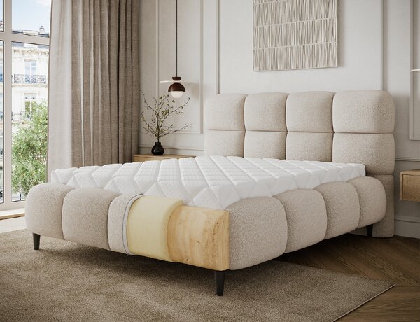 Eltap Čalouněná postel Giberio s úložným prostorem Materiál a barva potahu: Modullo 18 - béžová, Rozměr: 140x200