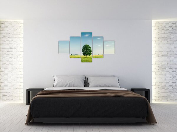 Obraz stromu na louce (125x70 cm)