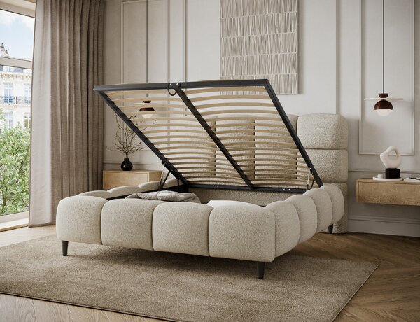 Eltap Čalouněná postel Giberio s úložným prostorem Materiál a barva potahu: Modullo 18 - béžová, Rozměr: 140x200