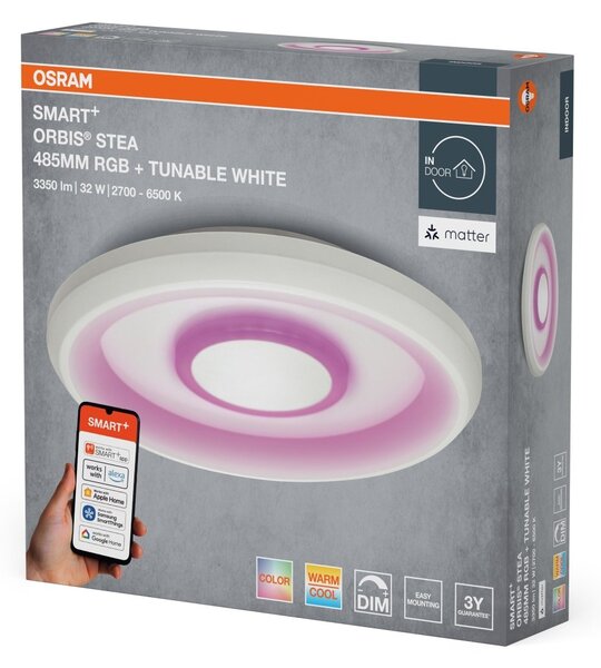 Chytré stropní svítidlo Stea 485mm Vícebarevné