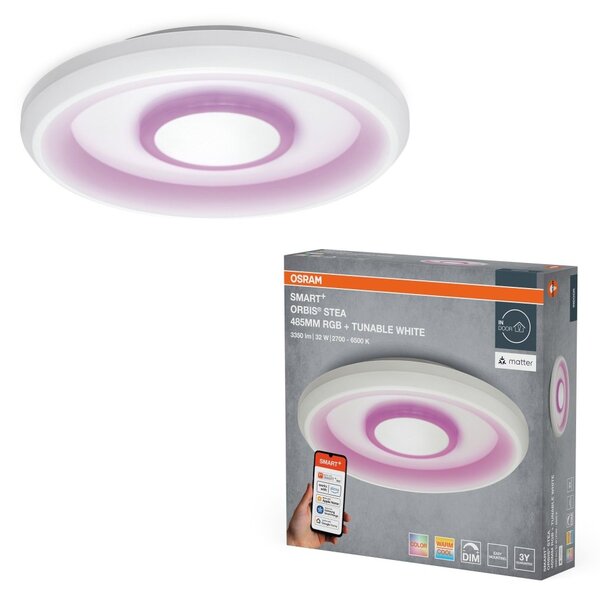 Chytré stropní svítidlo Stea 485mm Vícebarevné