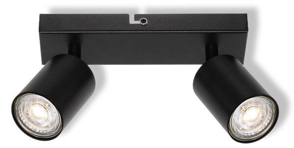 Černá Bodovka LED SPOT ELEMENTAL 2xGU10 210 mm