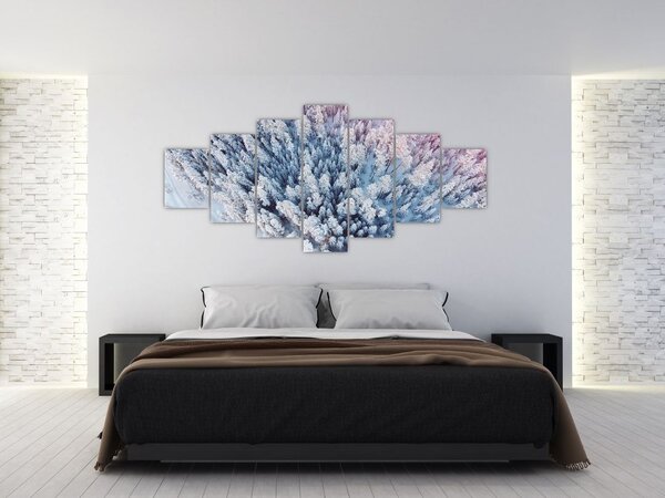 Obraz zasněžených stromů (210x100 cm)