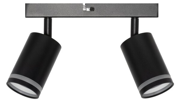 Černá Bodovka LED SPOT PULSE 2xGU10 210 mm