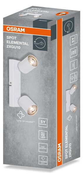 Bílá Bodovka LED SPOT ELEMENTAL 2xGU10 210 mm