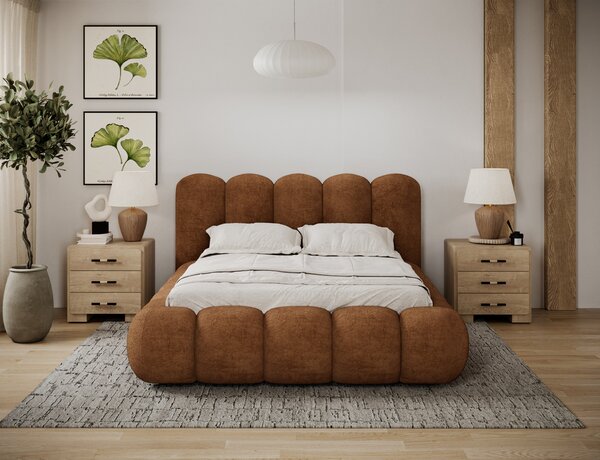 Eltap Čalouněná postel Oloroso s úložným prostorem Materiál a barva potahu: Feldor 40 - modrá, Rozměr: 140x200