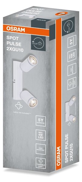 Bílá Bodovka LED SPOT PULSE 2xGU10 210 mm