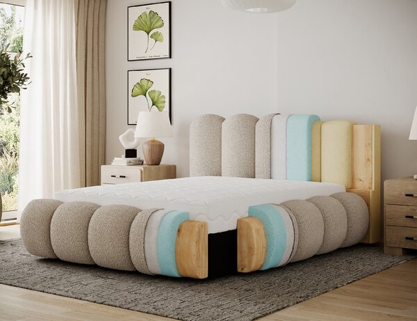 Eltap Čalouněná postel Oloroso s úložným prostorem Materiál a barva potahu: Feldor 40 - modrá, Rozměr: 140x200