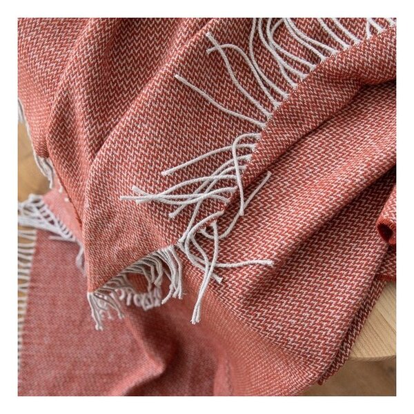 LinenMe Terra Cota Cotton Throw Valeria