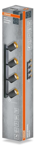 Černo-zlatá Bodovka ETERNAL 4xGU10 490 mm
