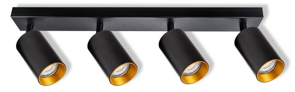 Černo-zlatá Bodovka ETERNAL 4xGU10 490 mm
