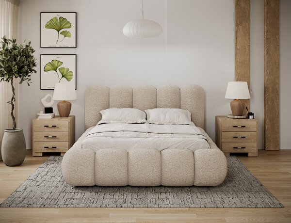 Eltap Čalouněná postel Oloroso s úložným prostorem Materiál a barva potahu: Feldor 40 - modrá, Rozměr: 140x200
