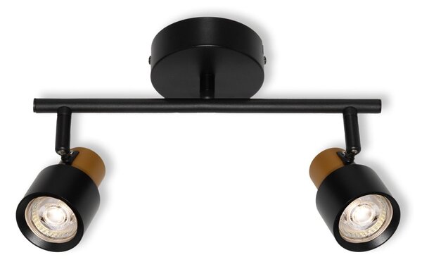 Černo-zlatá Bodovka SECTORAL 2xGU10 300 mm