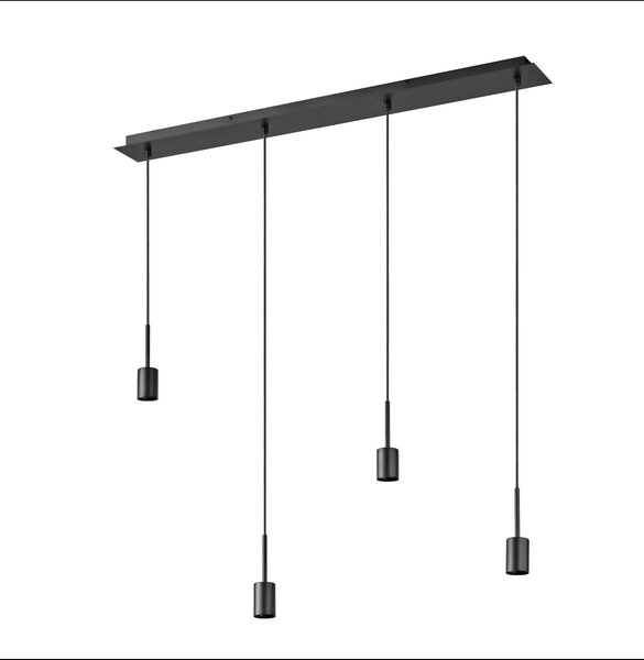 Závěsné svítidlo Needle Linear, 4x E27, Tmavě šedé