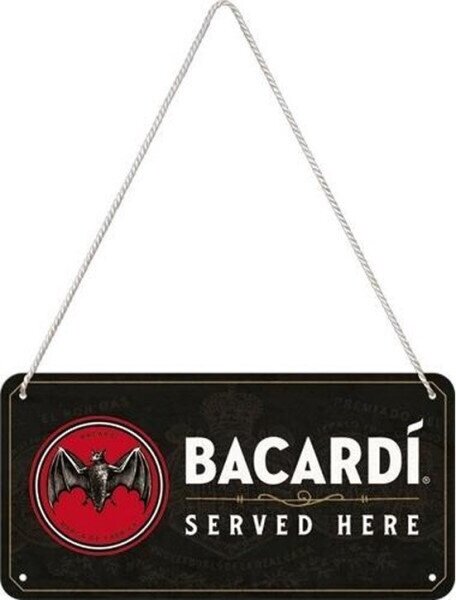 Plechová cedule Bacardi - Served Here