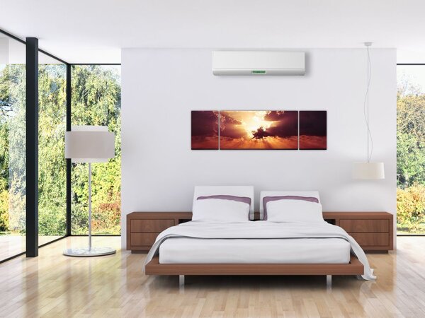 Obraz slunce za mraky (170x50 cm)