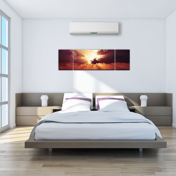 Obraz slunce za mraky (170x50 cm)