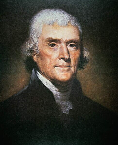 Fotografie Thomas Jefferson, 19th century, Peale, Rembrandt