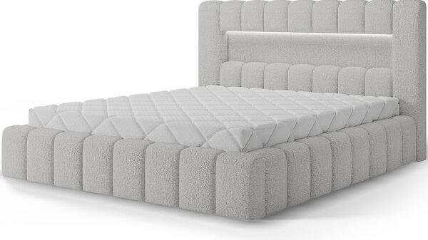 Eltap Čalouněná postel Lamica s úložným prostorem a dřevěným roštem Materiál a barva potahu: Royal 01 - bílá, Rozměr: 140x200