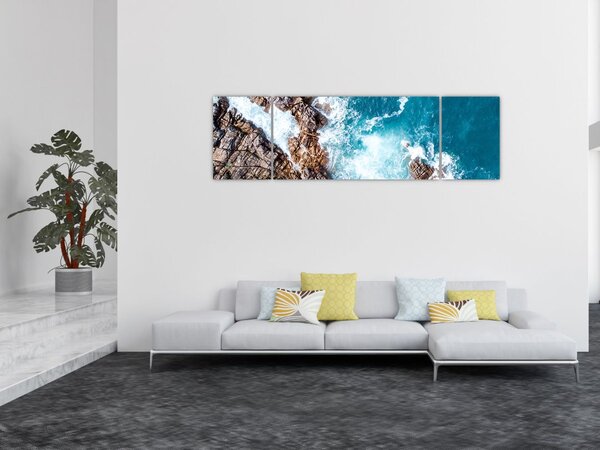 Obraz skal a moře (170x50 cm)