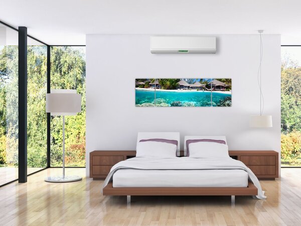 Obraz pláže na tropickém ostrově (170x50 cm)