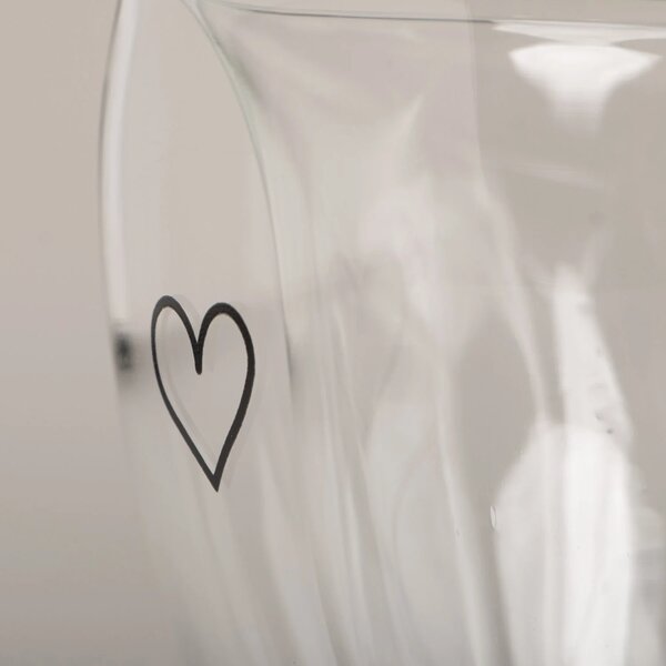 Eulenschnitt Dvoustěnná sklenice Heart - 200 ml ELS116