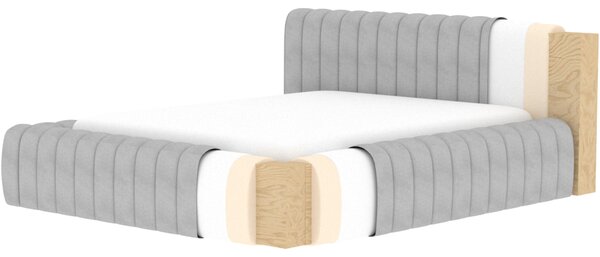 Eltap Čalouněná postel Carilla s úložným prostorem Materiál a barva potahu: Royal 04 - šedá, Rozměr: 140x200
