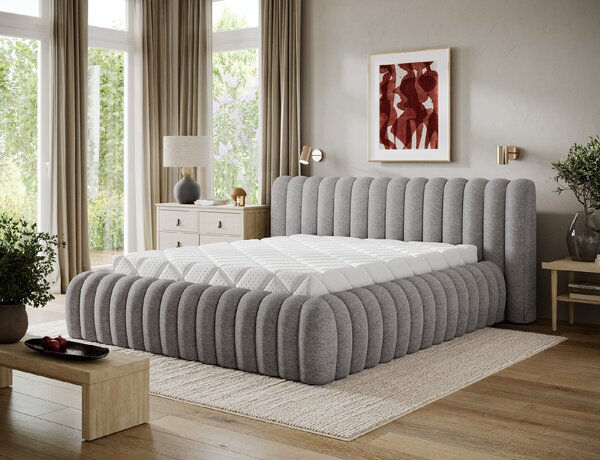 Eltap Čalouněná postel Carilla s úložným prostorem Materiál a barva potahu: Royal 04 - šedá, Rozměr: 140x200