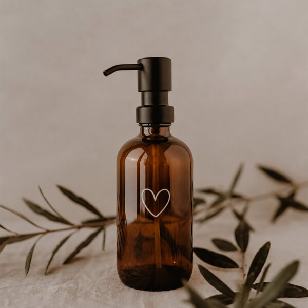 Eulenschnitt Skleněný dávkovač mýdla Heart - 250 ml ELS118