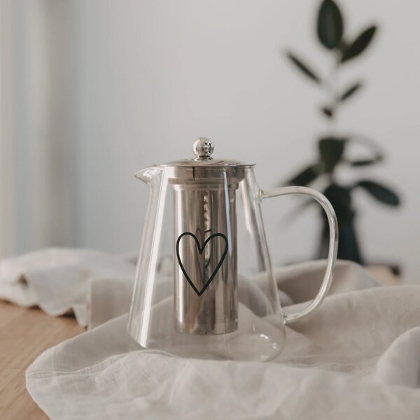 Eulenschnitt Skleněná čajová konvice Heart - 1200 ml ELS119